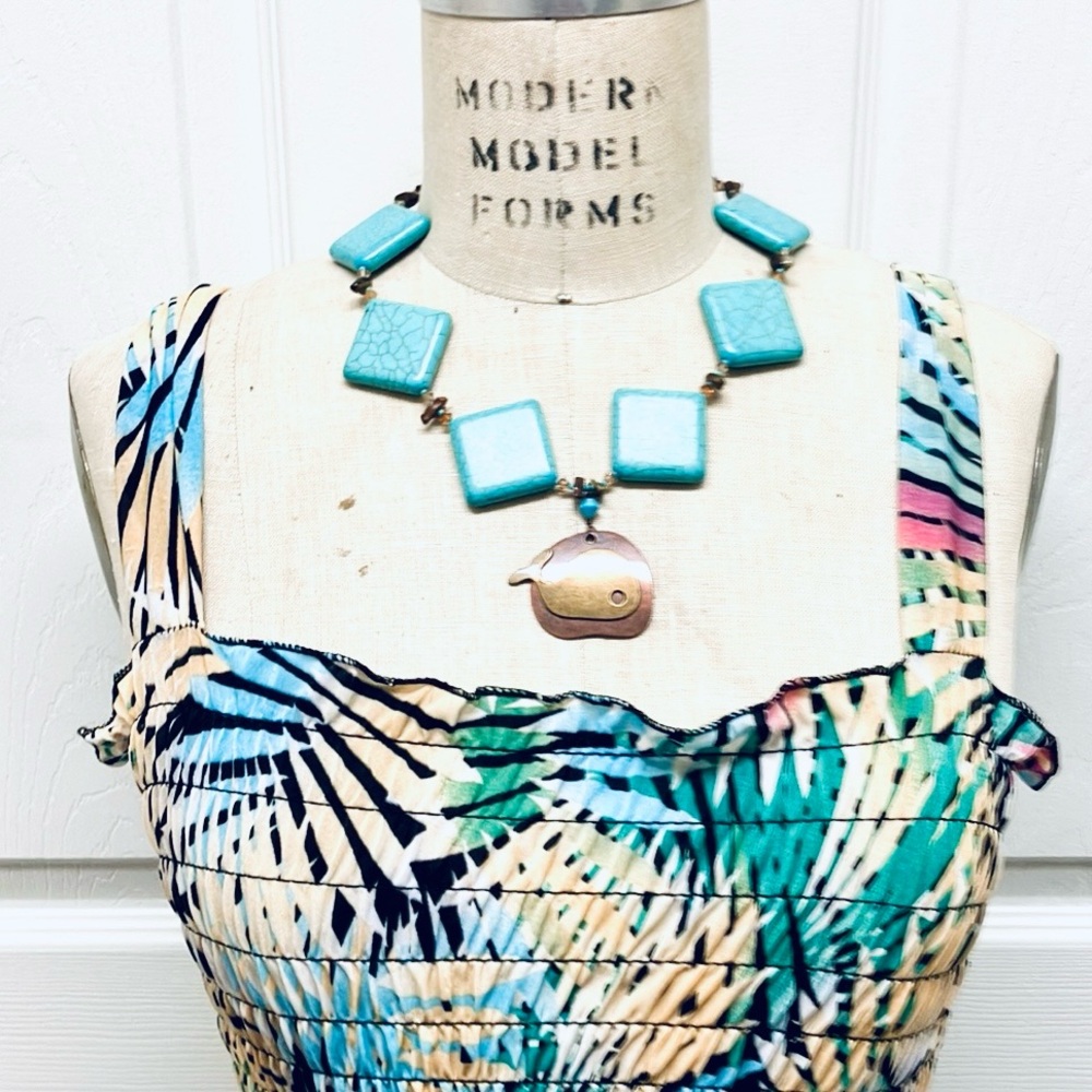 Tropical Print Sundresss XL